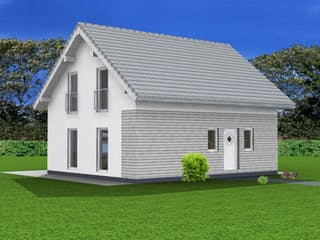 Fertighaus Junge Familie 126 von Suckfüll Energiesparhaus Schlüsselfertig ab 163470€, Satteldach-Klassiker Außenansicht 1