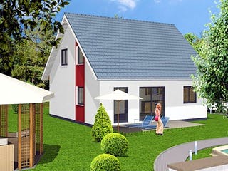 Massivhaus Junges Wohnen 131 von SYSTEMHAUS HAUSVERTRIEB Schlüsselfertig ab 209750€, Satteldach-Klassiker Außenansicht 2