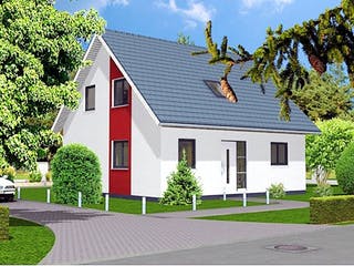 Massivhaus Junges Wohnen 131 von SYSTEMHAUS HAUSVERTRIEB Schlüsselfertig ab 209750€, Satteldach-Klassiker Außenansicht 1