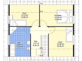 Massivhaus Junges Wohnen 131 von SYSTEMHAUS HAUSVERTRIEB Schlüsselfertig ab 209750€, Satteldach-Klassiker Grundriss 2