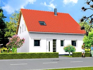 Massivhaus Junges Wohnen 173 von SYSTEMHAUS HAUSVERTRIEB Schlüsselfertig ab 242450€, Satteldach-Klassiker Außenansicht 2