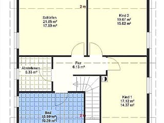 Massivhaus Junges Wohnen 173 von SYSTEMHAUS HAUSVERTRIEB Schlüsselfertig ab 242450€, Satteldach-Klassiker Grundriss 2