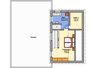 Fertighaus Junto 168 von Fingerhut Haus Schlüsselfertig ab 599262€, Pultdachhaus Grundriss 2