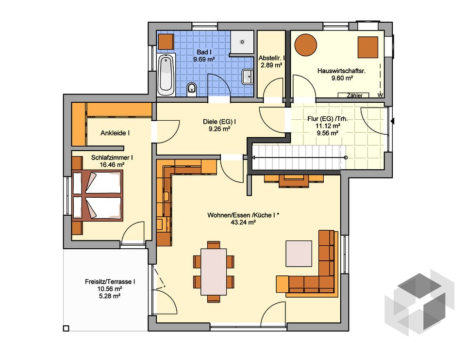 Junto 222 von Fingerhut Haus Grundriss