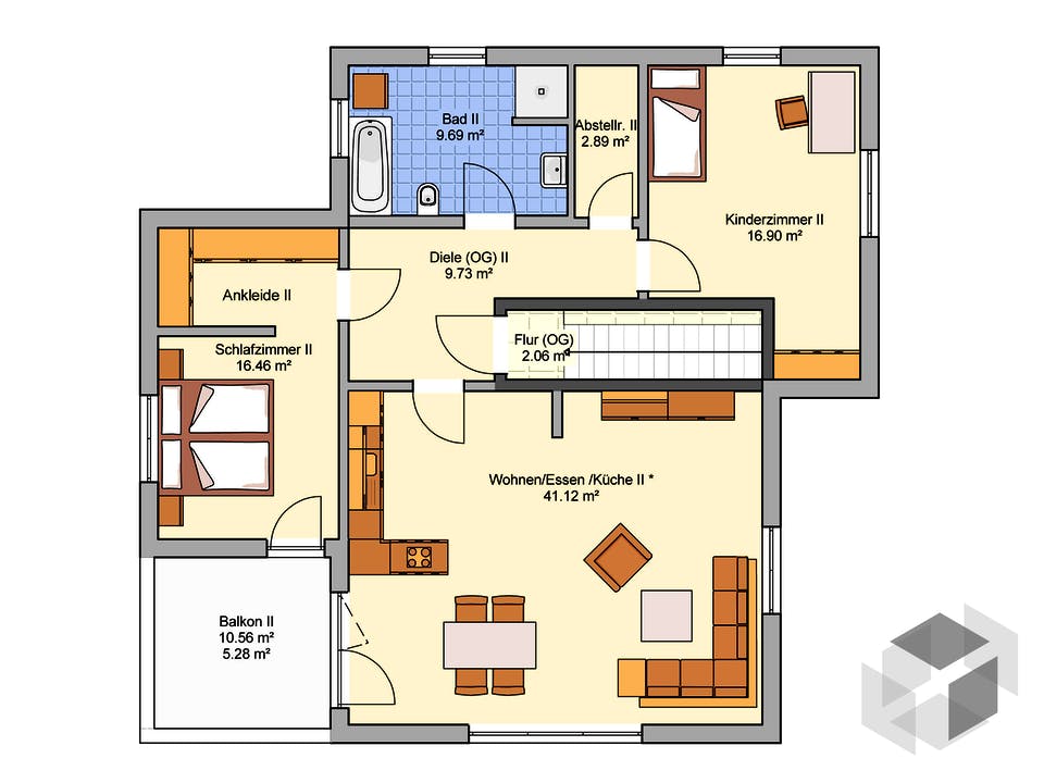 Junto 222 von Fingerhut Haus Grundriss
