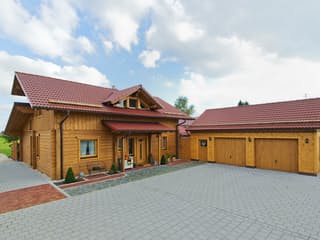 Fertighaus Juri von BayernBlock Ausbauhaus ab 140900€, Blockhaus Außenansicht 6