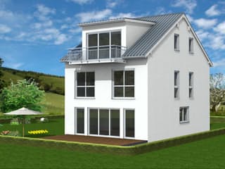 Fertighaus Kamila 196 von Klaus Kowalski Immobilien, Satteldach-Klassiker Außenansicht 1