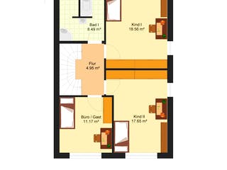 Fertighaus Kamila 196 von Klaus Kowalski Immobilien, Satteldach-Klassiker Grundriss 1