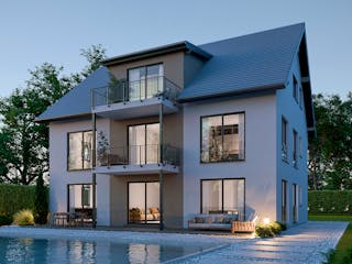 Fertighaus Mehrfamilienhaus More 3.1 von KAMPA - Mehrfamilienhäuser Schlüsselfertig ab 1325212€, Außenansicht 1