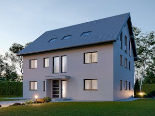 Fertighaus Mehrfamilienhaus More 3.1 von KAMPA - Mehrfamilienhäuser Schlüsselfertig ab 1325212€, Außenansicht 2