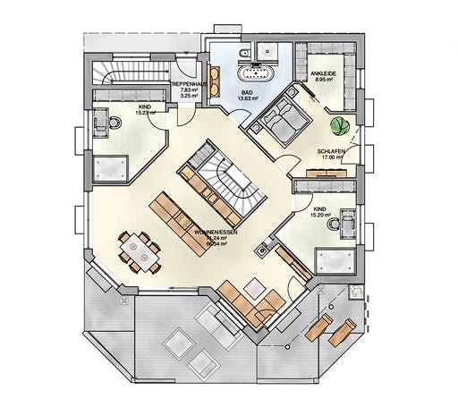 Kampa - Bungalow ELW Floorplan 1