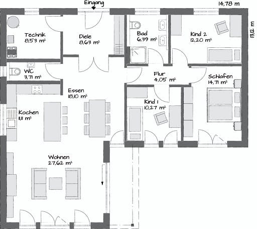 Kampa Claron 1.1250 Floorplan 1