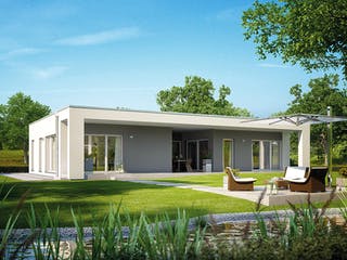 Fertighaus CLARON 2.1150 von KAMPA Schlüsselfertig ab 563083€, Bungalow Außenansicht 2