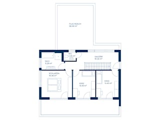 Fertighaus Concept 3 von KAMPA Schlüsselfertig ab 623637€, Satteldach-Klassiker Grundriss 2