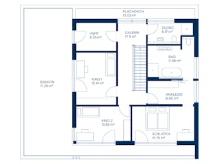 Fertighaus Concept 4 von KAMPA Schlüsselfertig ab 734939€, Stadtvilla Grundriss 2