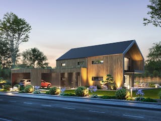 Fertighaus Concept 5 von KAMPA Schlüsselfertig ab 598464€, Satteldach-Klassiker Außenansicht 2