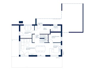 Fertighaus Concept 5 von KAMPA Schlüsselfertig ab 598464€, Satteldach-Klassiker Grundriss 1