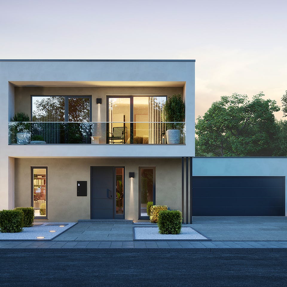 Fertighaus Concept 7 von KAMPA Schlüsselfertig ab 707900€, Cubushaus Außenansicht 2