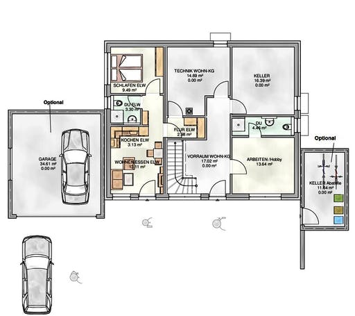 Kampa - EFH mit Einliegerwohnung 2 Floorplan 1