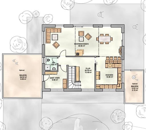 Kampa - EFH mit Einliegerwohnung 2 Floorplan 2