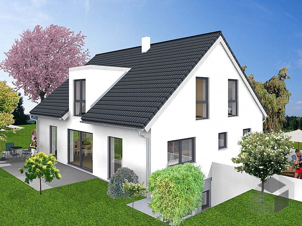 Einfamilienhaus mit Einliegerwohnung - Hanglage von KAMPA Außenansicht
