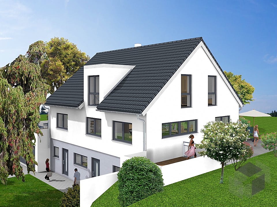 Einfamilienhaus mit Einliegerwohnung - Hanglage von KAMPA Außenansicht