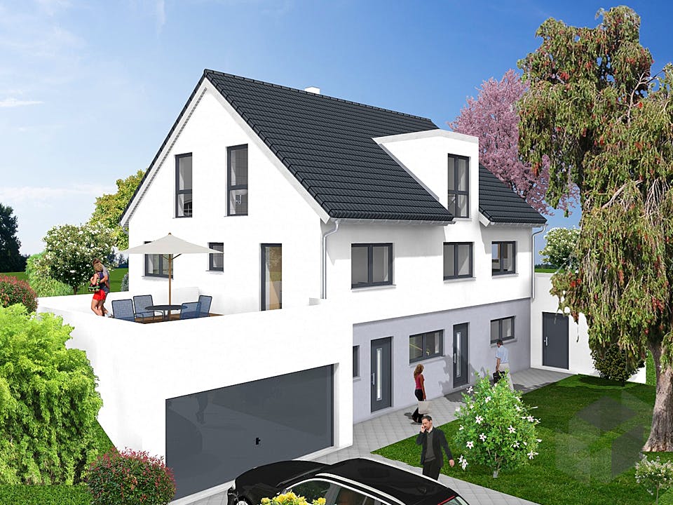 Einfamilienhaus mit Einliegerwohnung - Hanglage von KAMPA Außenansicht