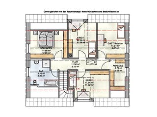 Fertighaus Mehrgenerationenhaus von KAMPA Schlüsselfertig ab 650000€, Satteldach-Klassiker Grundriss 3