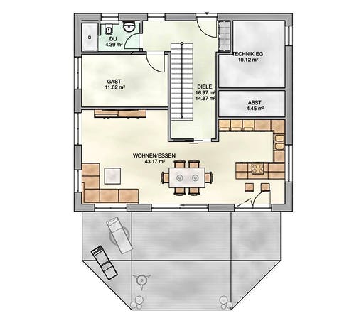 Kampa - EFH Walmdach Floorplan 1