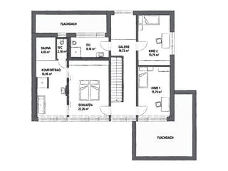 Fertighaus KUBOS 1.2200 von KAMPA Schlüsselfertig ab 1178176€, Cubushaus Grundriss 2