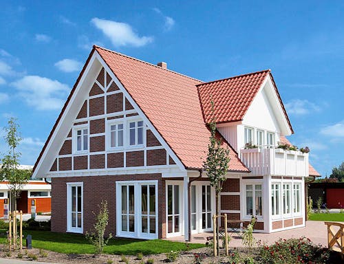 Fertighaus TRITOS 1.1927 von KAMPA, Fachwerk Außenansicht 1