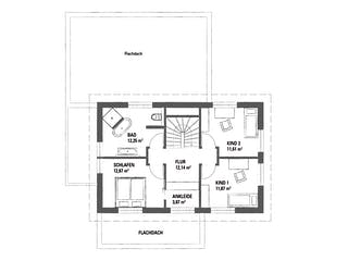 Fertighaus LANOS 2.1460 von KAMPA Schlüsselfertig ab 691931€, Satteldach-Klassiker Grundriss 2