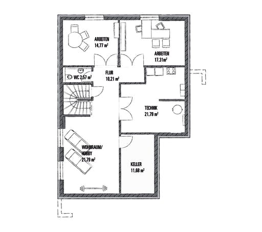 Fertighaus CLARON 1.1090 von KAMPA Schlüsselfertig ab 682746€, Bungalow Grundriss 2