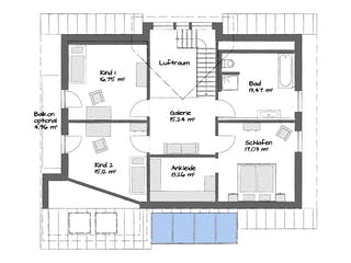 Fertighaus MAGOS 2.1960 von KAMPA Schlüsselfertig ab 691275€, Satteldach-Klassiker Grundriss 2