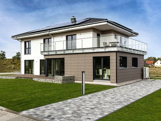 Fertighaus SETROS 3.2140 von KAMPA Schlüsselfertig ab 747880€, Stadtvilla Außenansicht 3