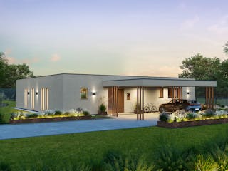 Fertighaus Signature C138 von KAMPA Schlüsselfertig ab 622444€, Bungalow Außenansicht 2