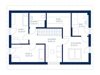 Fertighaus Signature L168 von KAMPA Schlüsselfertig ab 527856€, Satteldach-Klassiker Grundriss 2