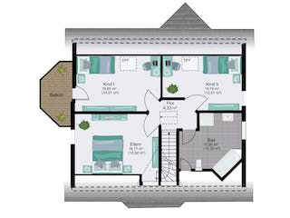 Fertighaus Kassel von STREIF Haus, Satteldach-Klassiker Grundriss 2