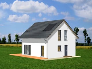 Fertighaus Kastanienweg von Ludwig Andrä Holzbau Schlüsselfertig ab 211506€, Satteldach-Klassiker Außenansicht 1