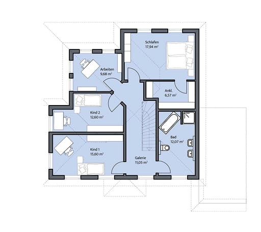 Massivhaus Böcker von KBS-Bau, Stadtvilla Grundriss 2