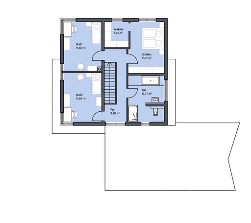 Massivhaus Illner von KBS-Bau, Stadtvilla Grundriss 2