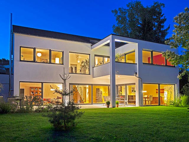 Massivhaus Nolte von KBS Bau, Cubushaus Außenansicht 3