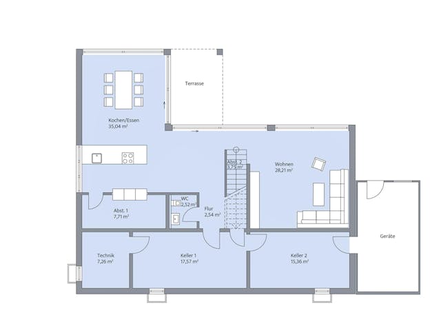 Massivhaus Nolte von KBS Bau, Cubushaus Grundriss 1 Massivhaus Nolte von KBS Bau, Cubushaus Grundriss 1