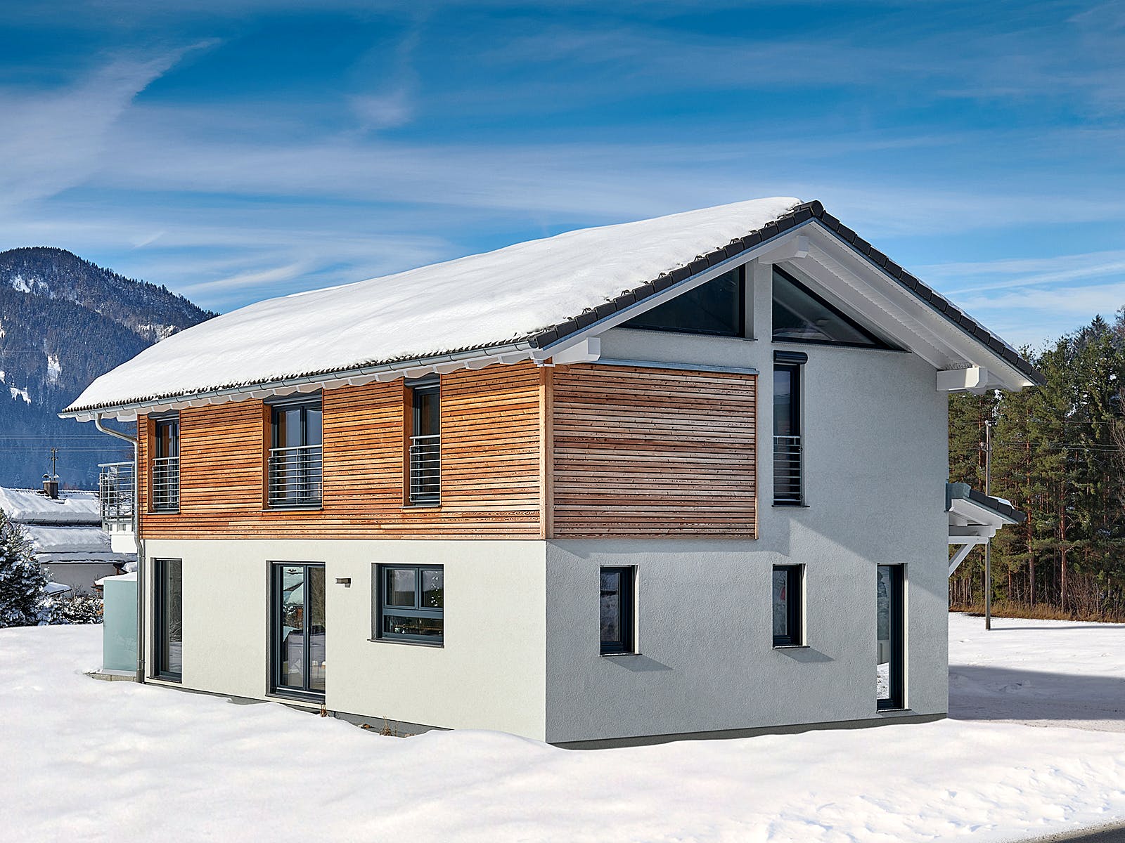 Fertighaus Haus Kofelblick von Keitel-Haus Schlüsselfertig ab 314850€, Satteldach-Klassiker Außenansicht 2