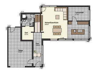Fertighaus Haus Märzwiesen von Keitel-Haus Schlüsselfertig ab 481300€, Cubushaus Grundriss 1