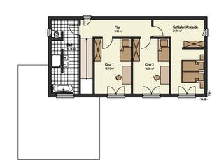 Fertighaus Haus Märzwiesen von Keitel-Haus Schlüsselfertig ab 481300€, Cubushaus Grundriss 2
