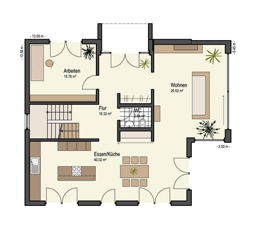 Fertighaus Stadthaus Mannheim von Keitel-Haus Schlüsselfertig ab 381050€, Stadtvilla Grundriss 1