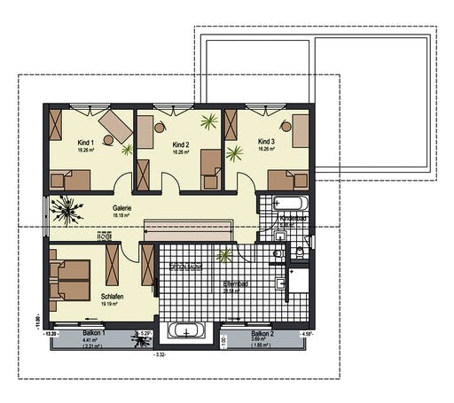 Fertighaus Haus Miesbach von Keitel-Haus Schlüsselfertig ab 518260€, Satteldach-Klassiker Grundriss 2