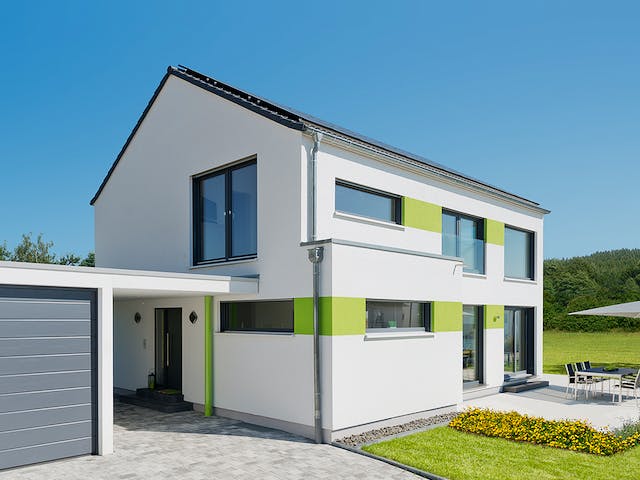 Fertighaus Haus Remstal von Keitel-Haus Schlüsselfertig ab 309400€, Satteldach-Klassiker Außenansicht 2