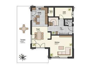 Fertighaus Stadthaus 150 von Keitel-Haus Schlüsselfertig ab 414251€, Stadtvilla Grundriss 1